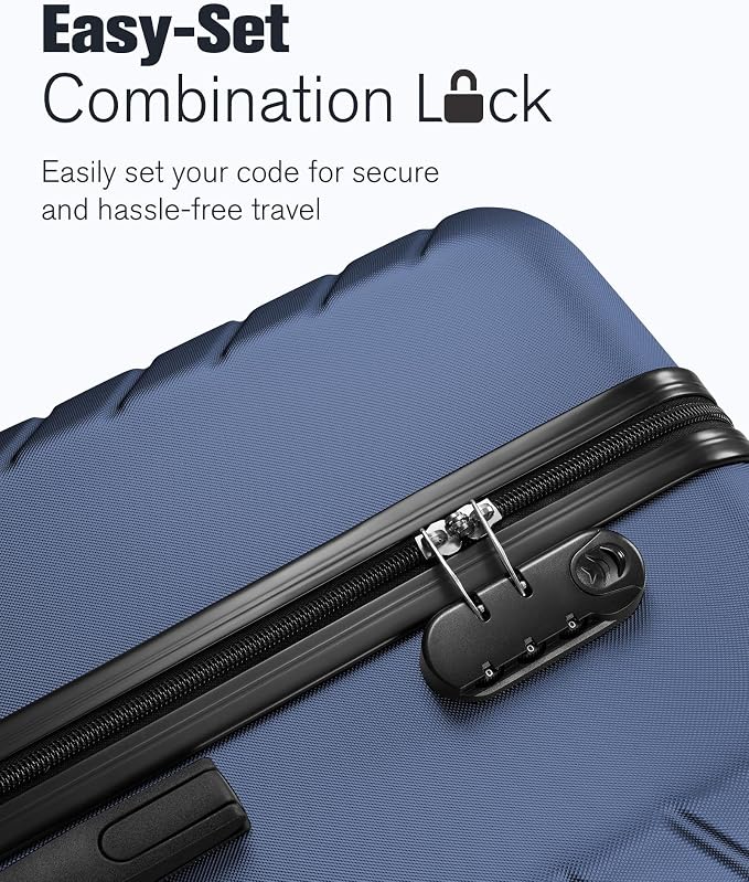 10 Piece Luggage Sets, 3 Piece Suitcase Set, 20 inch Carry on Luggage, 24 inch and 28 inch Checked Luggage with 7PC Packing Bags - Image 6