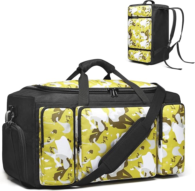 4-Way Gym Bags for Men Gym Duffle Bag Sports Duffle Bag Backpack with Shoe Compartment & Wet Pocket by CicoRider