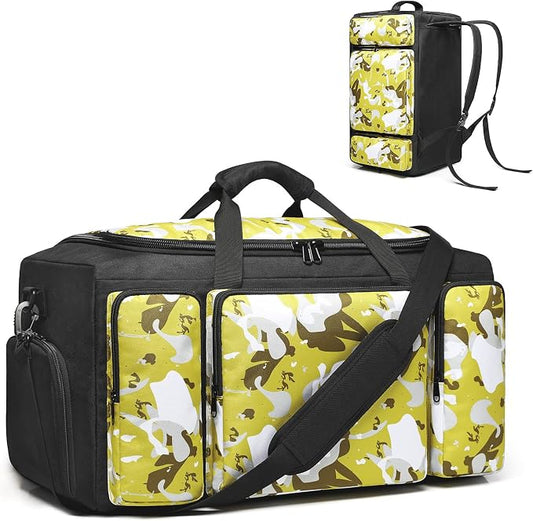 4-Way Gym Bags for Men Gym Duffle Bag Sports Duffle Bag Backpack with Shoe Compartment & Wet Pocket by CicoRider