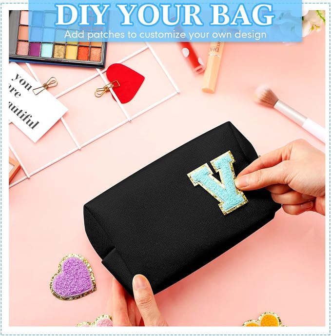 Kigeli Aesthetic Makeup Bags PU Leather Cosmetic Pouches Waterproof Plain Toiletry Bags Makeup Pouches Bulk for Women Party Gift Travel Storage Organizer(Classic Black,7.1 x 2.8 x 4.3 in) - Image 6