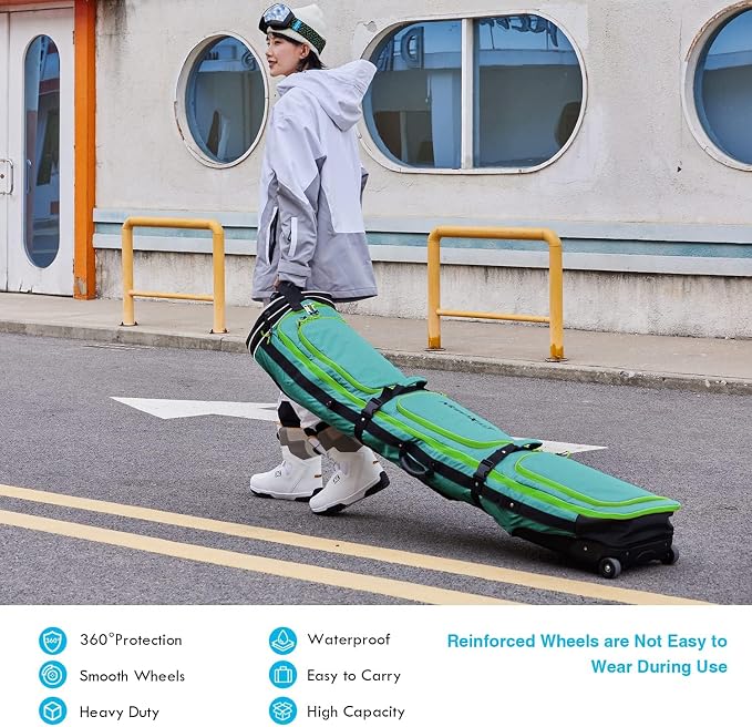 XCMAN Roller Snowboard Bag with Wheels Adjustable Length… - Image 2