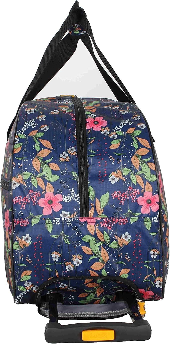 LUCAS Designer Carry On Luggage Collection - Lightweight Pattern 22 Inch Duffel Bag- Weekender Overnight Business Travel Suitcase with 2- Rolling Wheels (Peach) - Image 4