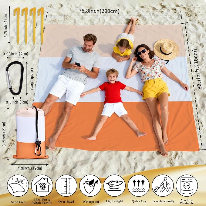 Beferr Mothers Day Beach Gifts Basket for Women, 79" X 83" Beach Blanket Waterproof Sandproof, Beach Mesh Tote Bags, Birthday Baskets for Her Wife Mom Sister Grandma Friend - Image 4