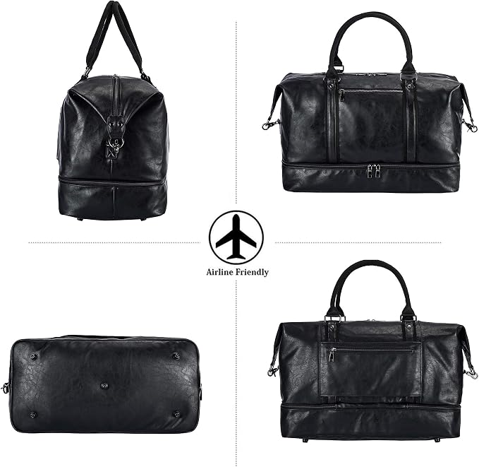 Weekender Overnight Bag Carry On Bag Travel Bag with Shoe Pouch - Image 5