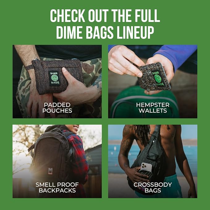 Dime Bags Padded Duffle Tube, Hemp Gear Bag with Heavy Padding for Glass, Electronics, Travel & Storage, With Exterior/Interior Pockets & Durable Handles (Concrete,15 Inch) - Image 6
