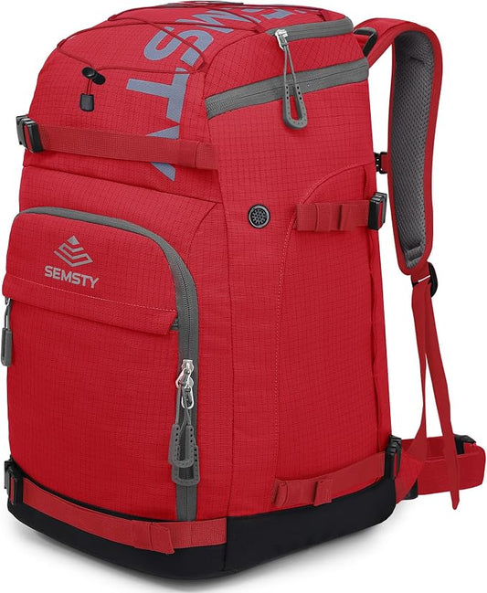 Ski Boot Bag, 55L/70L Waterproof Ski and Snowboard Boots Travel Backpack for Skis, Snowboard, Ski Helmet, Goggles, Gloves & Accessories by SEMSTY