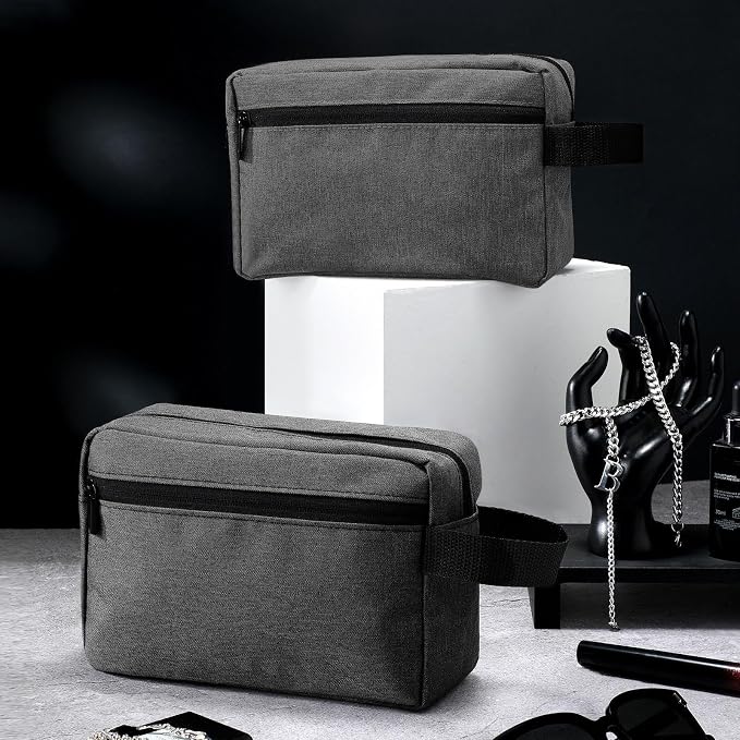 Paterr 16 Pcs Travel Toiletry Bag for Women Men Large Water Resistant Shaving Bag Hanging Cosmetic Bag with Handle and Divider Storage Travel Pouch Case (Dark Gray) - Image 4