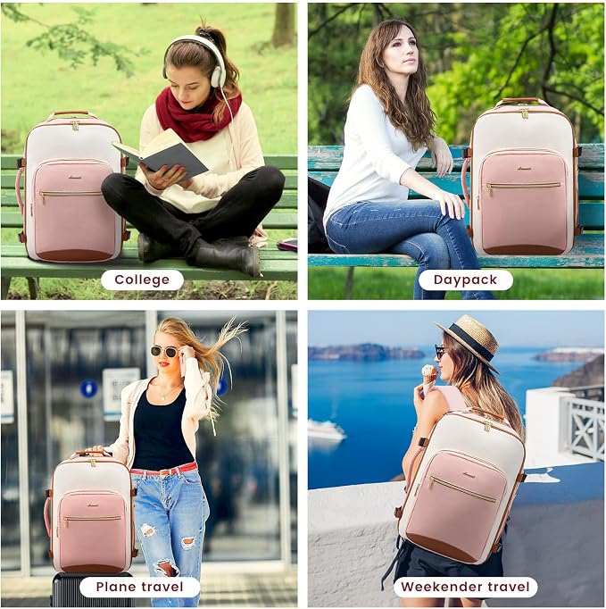 LOVEVOOK 50L Large Travel Backpack for Women Men Fits 17 Inch Laptop, Carry on Backpack for Traveling on Airplane, Personal Item Bag Airline Approved, Business Causal Weekender Backpacks - Image 7