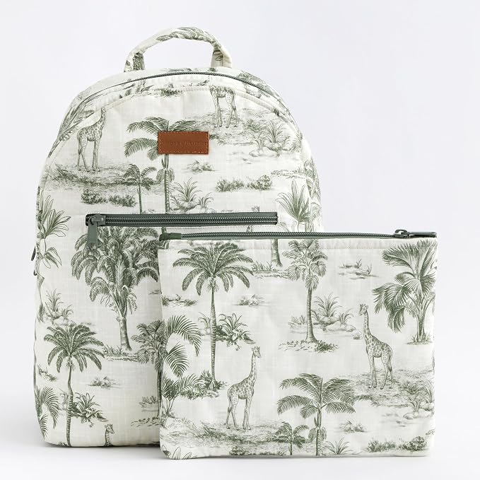 Maison d' Hermine Backpack for Women Men Cotton Shoulder Multipurpose Rucksack with Small Pouch Lightweight Multi Pocket Bag for Travel Work Beach Perfect for Spring Summer (Safari Holiday) - Image 9