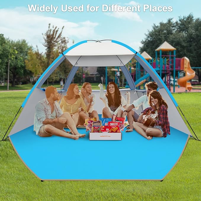Gorich Beach Tent Sun Shelter for 3/4/6/8/10 Person with UPF 50＋ UV Protection, Lightweight & Easy Setup Beach Shade Canopy, Portable Beach Shade Tent Beach Cabana - Image 7