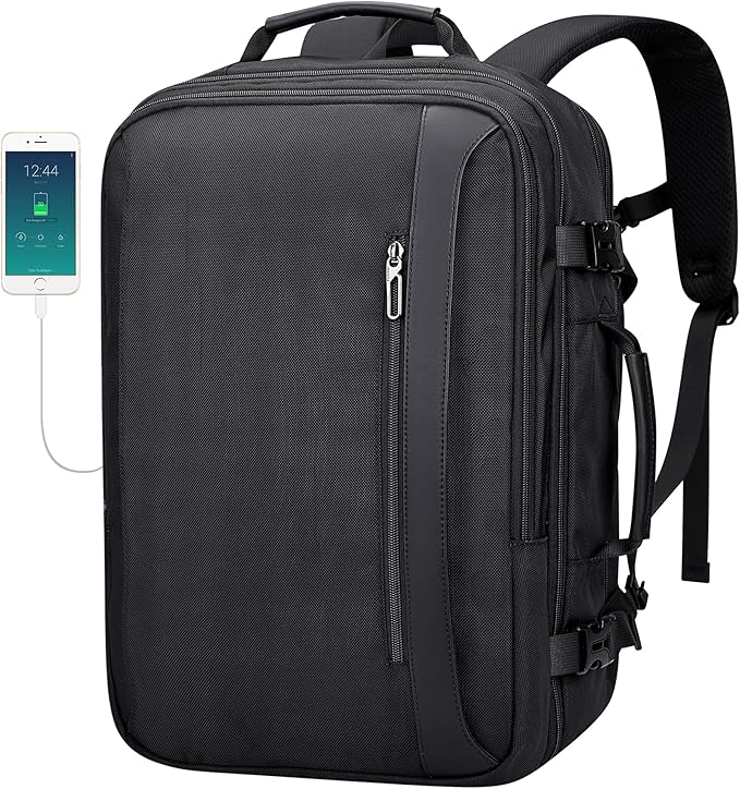 PIJUSHI Travel Backpack for Women, Fits 16" Laptop, Expandable 30L to 35L | Airline Approved Carry-on Luggage with Padded Laptop Compartment, USB Port, Wet Pocket, For Business, Commute by PIJUSHI