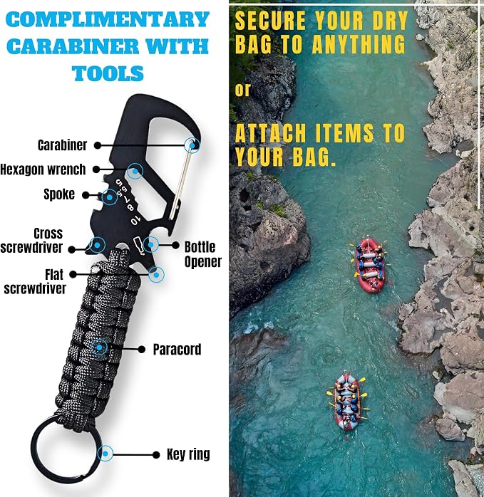 Tactiko Survival 35L Heavy-Duty 100% Waterproof Backpack | Roll Top Dry Bag - Image 4