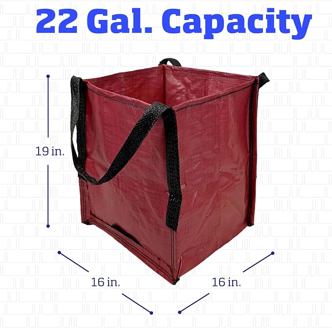 DURASACK Heavy Duty Storage Tote Bag 22-Gallon, Red, Pack of 4 | Rugged Woven Polypropylene Moving Bag, Reusable Self-Standing Design, Holds up to 500 Pounds - Image 7