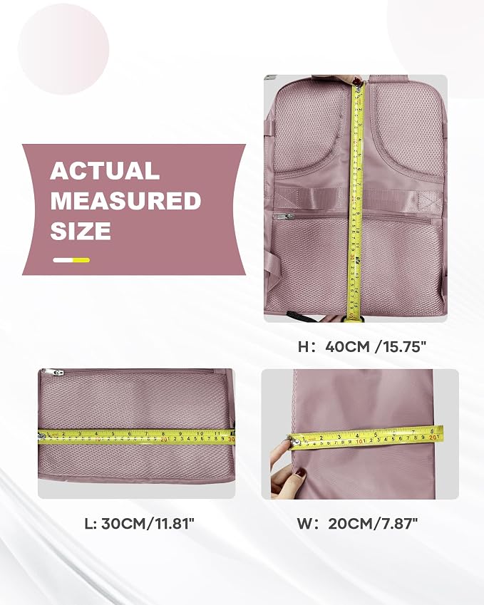 coowoz Travel Backpack Carry On for Women Man Gym Backpacks with Laptop Compartment Mochila de Viaje Teacher Personal Item Backpack Rucksack Airplane Accessories Must Haves Pink Purple Small - Image 9