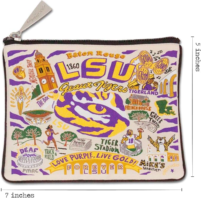 Catstudio Collegiate Zipper Pouch, Louisiana State University Travel Toiletry Bag, Ideal Gift for Alumni, Makeup Bag, Dog Treat Pouch, or Travel Purse - Image 6