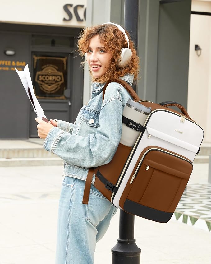 LOVEVOOK 40L Travel Backpack for Women & Men - 17.3 Inch Carry On Backpack & Personal Item Backpack for Airlines, Spacious and Durable Design, with 3 Packing Cubes - Image 2