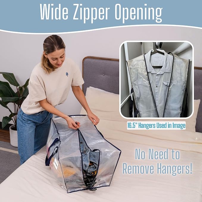 VENO 2 Pack Heavy Duty Moving Bags with Backpack Straps, Zippers & Handles, Extra Large Packing Bags for College Dorm Essentials, Moving Supplies Alternative to Cardboard Moving Boxes - Image 5