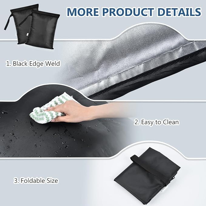 OTraki 2 Pack Wet Bags for Swimming Travel Laundry Bag Nappy Bag Dirty Wet Clothes Bag Waterproof Storage Bags for Gym Swimsuit Workout Yoga Beach Pool (12 x 14 inch) - Image 4