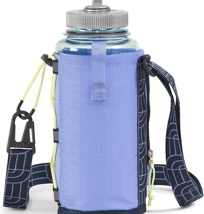 The North Face Borealis Water Bottle Holder - Adjustable Strap, Water-Repellent Finish, External Pocket with Key Hook, Periwinkle Glow/Summit Navy/Lemon Mist, One Size | Adjustable Strap, Water-Repellent Finish, External Pocket - Image 3