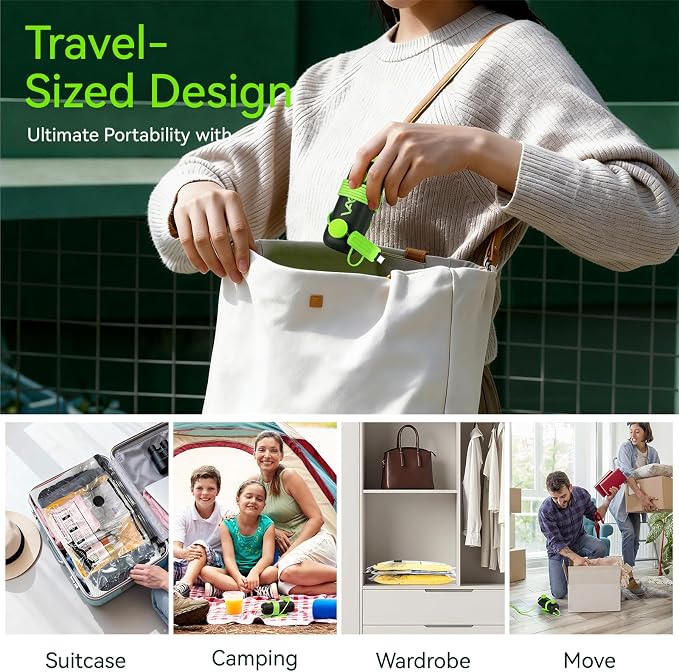 Vacuum Bags for Travel - USB Electric Pump, 15 Pack Carry-on Size Vacuum Seal Bags for Clothing - Space Saver Vacuum Storage Bags for Luggage, Travel Essentials. - Image 7
