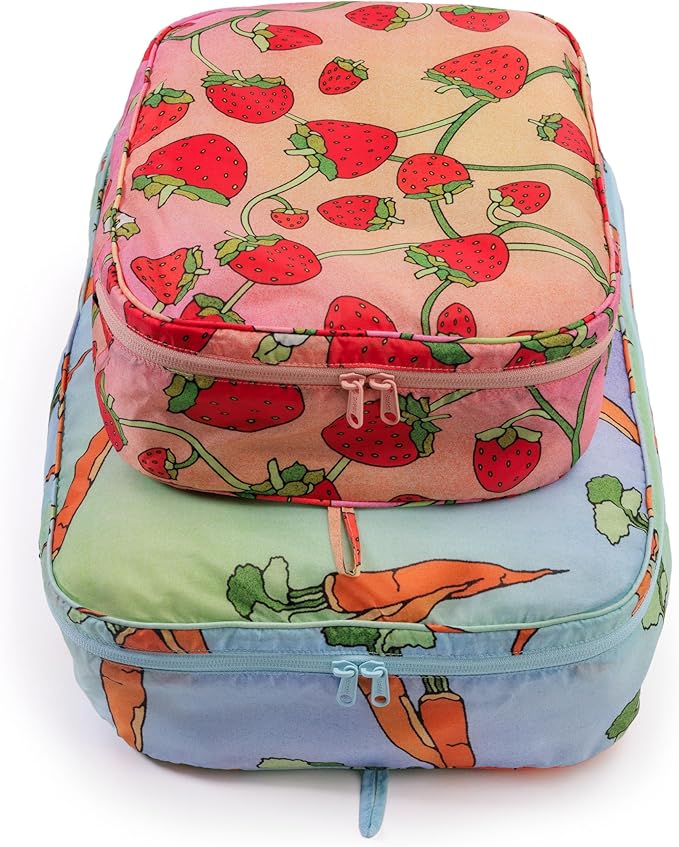 BAGGU Large Packing Cube Set - Carrots & Berries by Baggu
