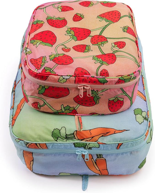 BAGGU Large Packing Cube Set - Carrots & Berries by Baggu
