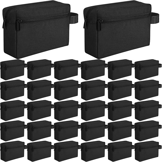 Paterr 32 Pcs Travel Toiletry Bag for Men Women Large Water Resistant Shaving Bag Hanging Cosmetic Bag Makeup Travel Pouch Foldable Toiletry Organizer with Divider Handle for Toiletries Accessories by Paterr