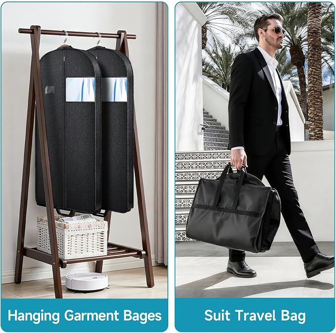 43" Garment Bags Suit Bags for Hanging Clothes & Travel,Gusseted Hanging Suit Bags for Men Clothes Travel with 2 Handles for Tuxedos, Coats,Jackets, Shirts (1pack) - Image 7