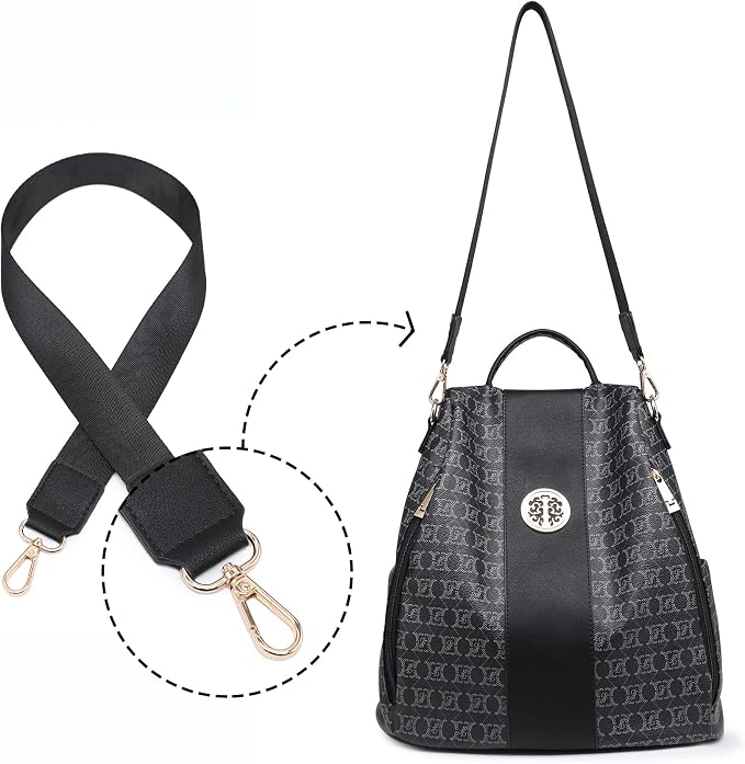 Women Fashion Backpack Purse Multi Pockets Anti-Theft Rucksack Travel Shoulder Bag Handbag - Image 9