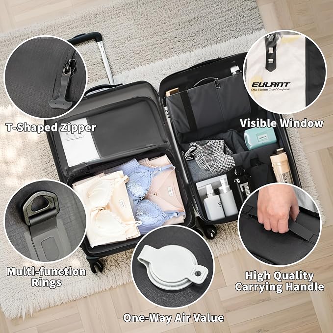 Reusable Compression Small Packing Cubes for Women Underclothes,Professional IP67 Vacuum Bags for Underwear,briefs,Socks etc.Packing Cubes for Suitcases Luggage for Travel Trip(12 inches,No Pump) - Image 3