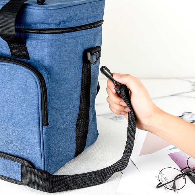 Insulated Wine 3 or 6 Bottle Carriers Tote Travel Cooler Gift Bag For Airplane Liquor With Padded Shoulder Strap - Image 7