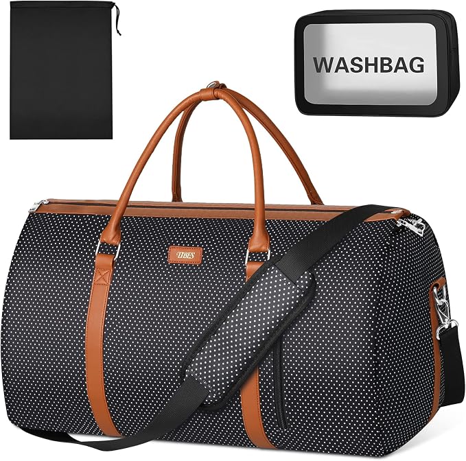 Garment Bag for Travel Convertible Carry On Garment Bag Large Travel Duffel Bags for Women 2 in 1 Hanging Suitcase Suit Travel Bags for Women & Men 3pcs Set by TIBES