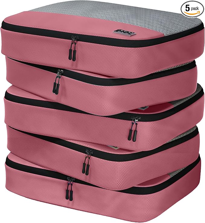 Large Packing Cubes for Travel - 5pc Packing Cubes for Suitcases - Lightweight Luggage Organizer Bags (Non-Compression) by DotDot