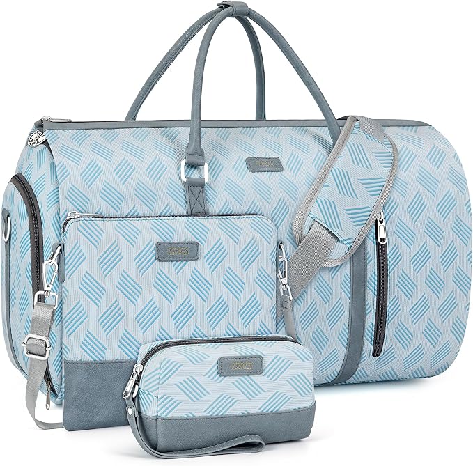 Convertible Garment Duffel Bag for Travel - Carry On Garment Bags With Toiletry Bag Large Weekender Bag for Men Women 2 in 1 Hanging Suitcase Suit Travel Duffel Overnight Bags 4pcs Set by TIBES