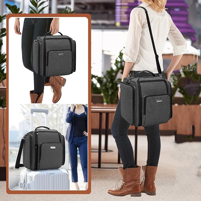 BAFASO Large Travel Toiletry Bag with 4 Removable Pouches, Black | Multifunctional Makeup Bag for Toiletry Supplies. - Image 5