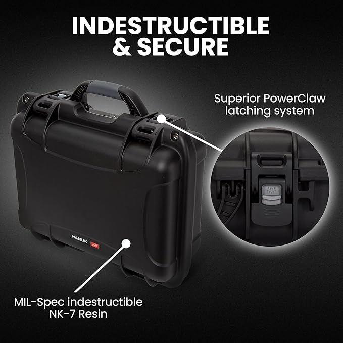 NANUK 920 Empty Hard Case – Waterproof Travel Hard Case, 16.7” x 13.4” x 6.8”, Dustproof & Impact-Resistant, Airline Carry-On Approved – Black - Image 2