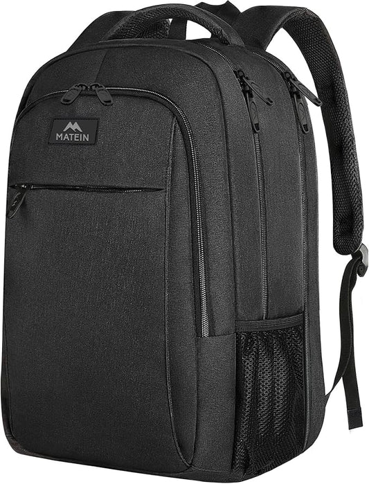 MATEIN Extra Large Backpack, 17 Inch TSA Friendly Travel Laptop Backpack | Business Work & College Bookbags, 20+ Pockets, Anti-Theft Hidden Pocket, Computer Bag, Gifts for Men & Women, Black by MATEIN