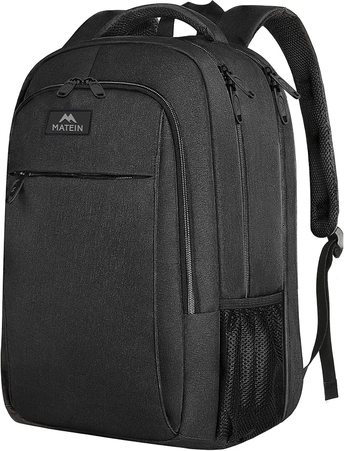 MATEIN Extra Large Backpack, 17 Inch TSA Friendly Travel Laptop Backpack | Business Work & College Bookbags, 20+ Pockets, Anti-Theft Hidden Pocket, Computer Bag, Gifts for Men & Women, Black by MATEIN