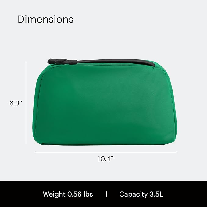 Away Amazon Exclusive Large Toiletry Bag - Water-Repellent Travel Toiletry Bag with Clamshell Opening, Interior Compartments, Exterior Zip Pocket - Palm Green - Image 3