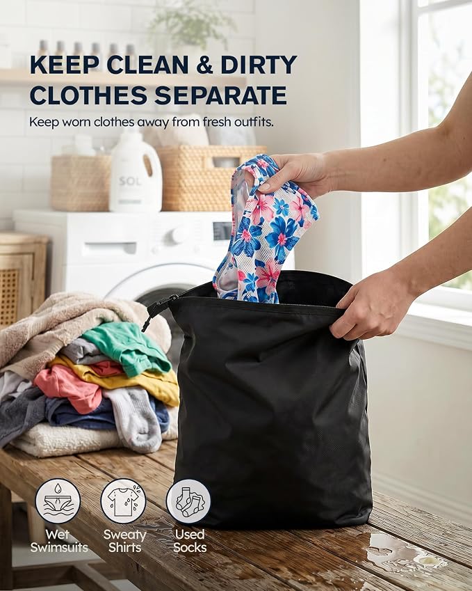 Tolaccea Travel Packing Cubes Set Compression Organizers for 28" Luggage | Lightweight Ripstop Nylon | Compression Zippers Save Space | Organized Packing Storage for Family Travel | Extra Laundry Bag - Image 6