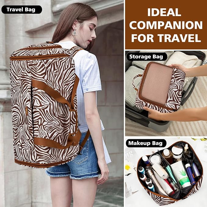 Convertible Garment Bags for Travel - Carry on Garment Duffle Bag with Backpack Straps for Men Women, 4 in 1 Large Travel Duffel Bags with Shoes Compartment Hanging Suit Dress Weekender Bag 3pcs Set - Image 2