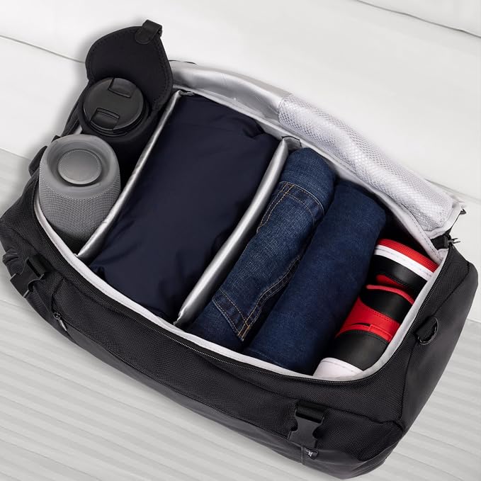 Athletico SneakerBox - Premium Sneaker Travel Duffel Bag/Backpack - For Shoes, Clothes, and Gym (Black) - Image 9