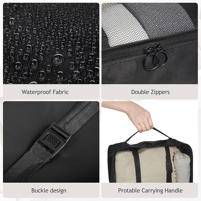 48 Set Packing Cubes Travel Luggage Organizers Set with Storage Shoe Bag, Clothing Bag for Women Men Essentials - Image 5