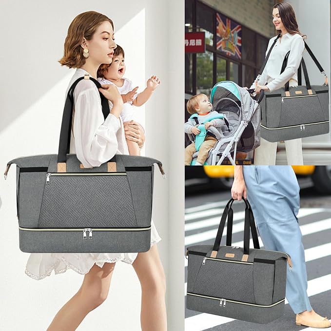 ITIEZY Diaper Bag Tote for Baby - Large Mommy Bag with Portable Changing Pad Pacifier Case, Hospital Bags Travel Baby Bag - Image 2