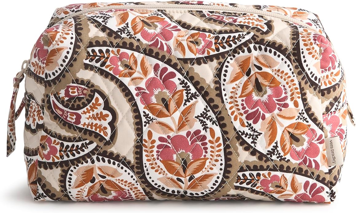 Vera Bradley Premium Cotton Large Cosmetic Makeup Bag - Image 3