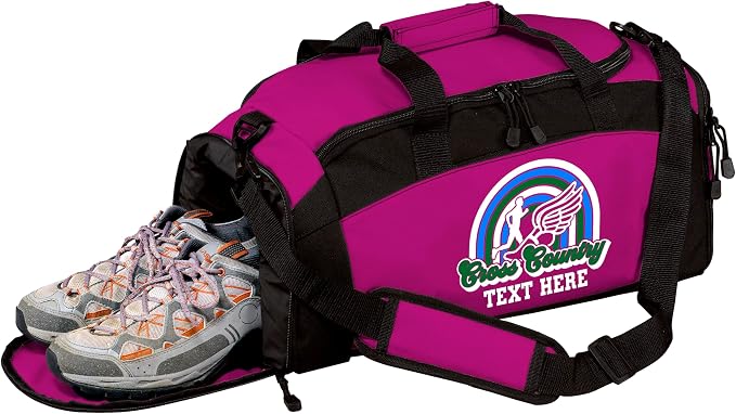 Personalized Cross Country Duffel Bag – Custom Name Team Logo XC Gym Travel Bag for Runners – Lightweight Athletic Sports Gear Bag for Boys & Girls by all+about+me+company