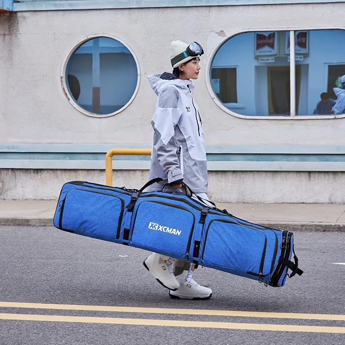 XCMAN Padded Snowboard Bag Expandable Snowboard Bag for Air Travel Adjustable Ski Bag Length 63-75In - Image 5