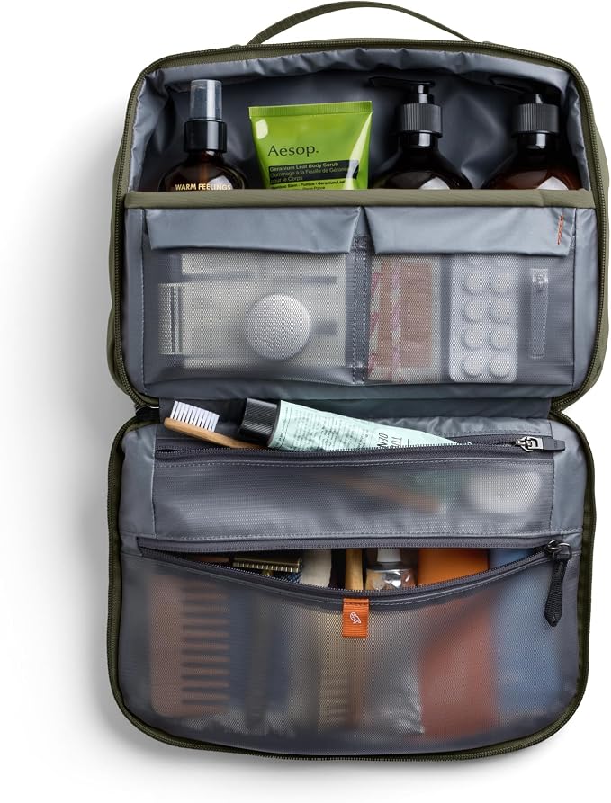 Bellroy Hanging Toiletry Kit Plus (8 Liter Travel Hanging Toiletry Bag) - SeaKelp - Image 4