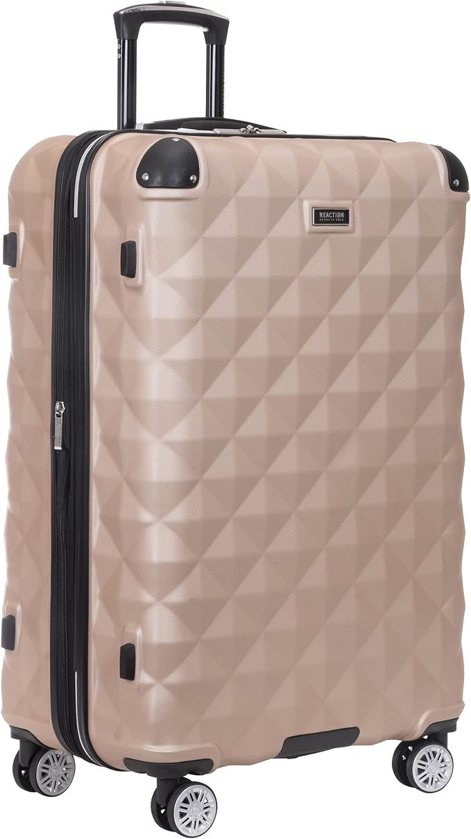Kenneth Cole REACTION Diamond Tower Collection Lightweight Hardside Expandable 8-Wheel Spinner Travel Luggage, Rose Champagne, 3-Piece Set (20", 24", & 28") - Image 7