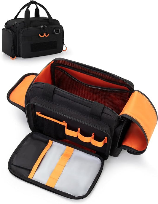 Tactical Travel Toiletry Bag for Men, Extra Large Dopp Kit Organizer | Large Toiletry Bag with Dual Way Zippers, Tactical Design, Wet & Dry Separation,Travel Hygiene Bag for Shaving Grooming by Prokva